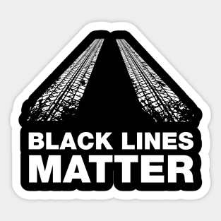 Black Lines Matter Car Burnout Skid Sticker